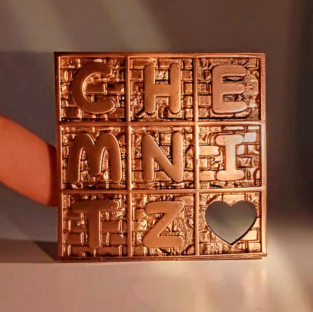 Kühlschrankmagnet Chemnitz Schriftzug – Souvenir-Magnet mit typografischem Design